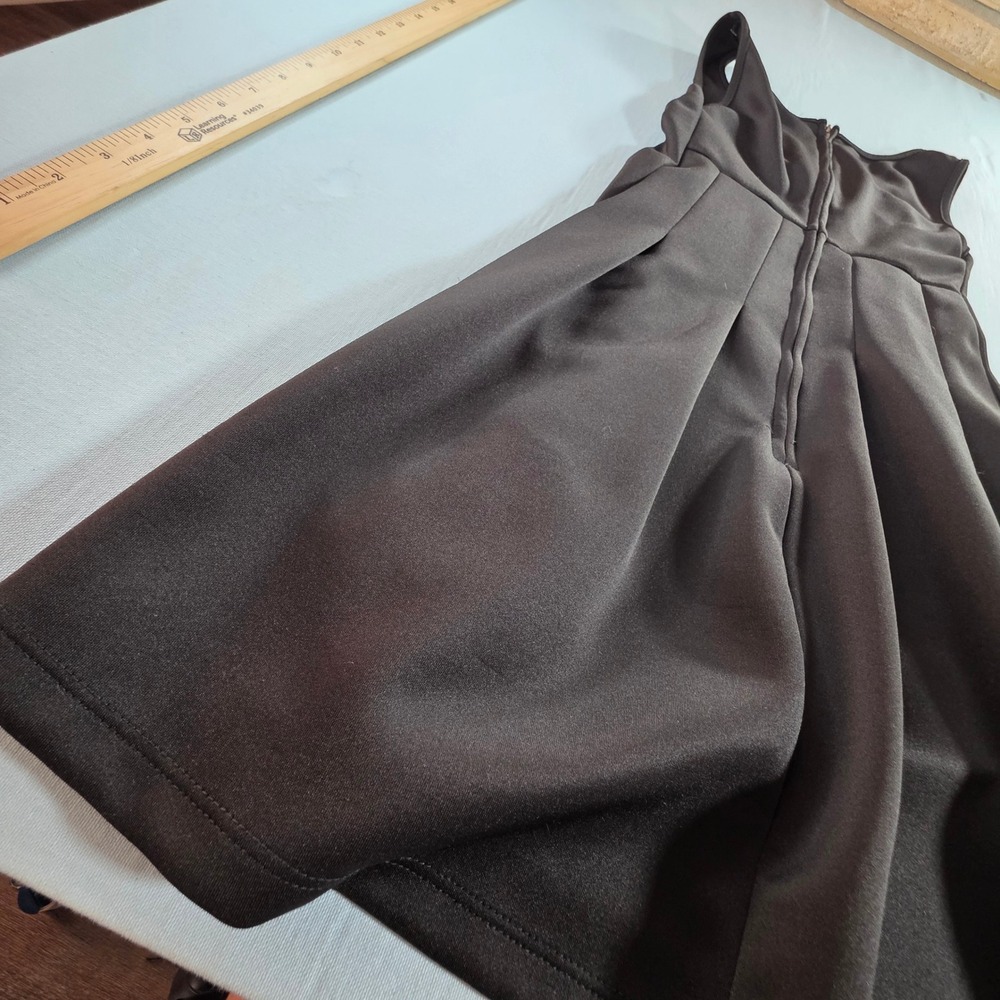 Double Zero Black Sleeveless Pleated Fit and Flare Dress TJ6073 Womens XS